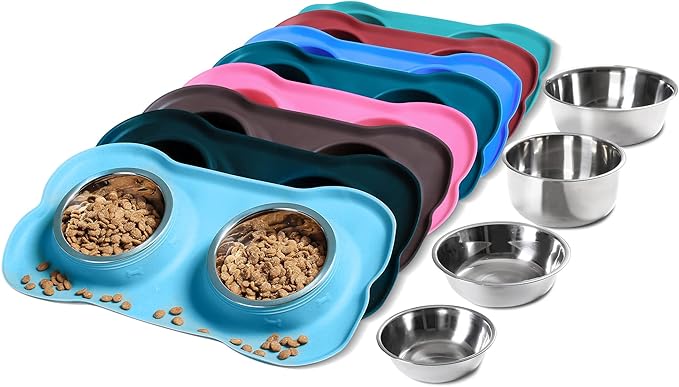 Hubulk Pet Dog Bowls 2 Stainless Steel Dog Bowl by Hubulk
