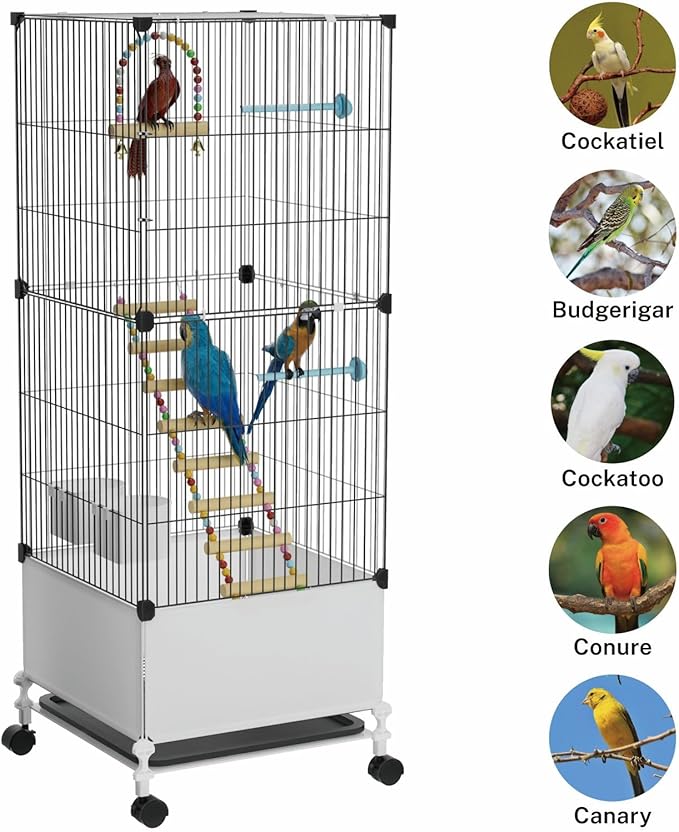 Medium Flight Bird Cage, Wide Birdcage - Image 6