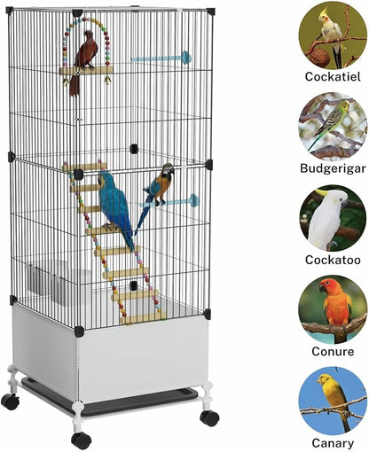 Medium Flight Bird Cage, Wide Birdcage - Image 6