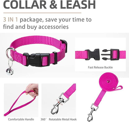 PUPTECK Adjustable Dog Harness Collar and Leash Set Step in No Pull Pet Harness - Image 4