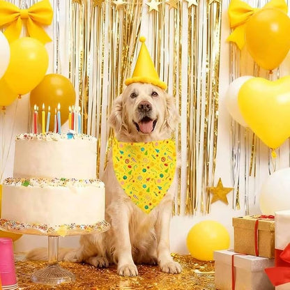 Birthday Dog Bandanas, Double Side Reversible Large Pet Bandanas, Celebration - Image 7