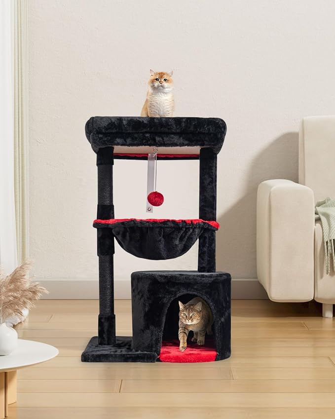 SYANDLVY Gothic Cat Tree with Coffin Bed - Image 5