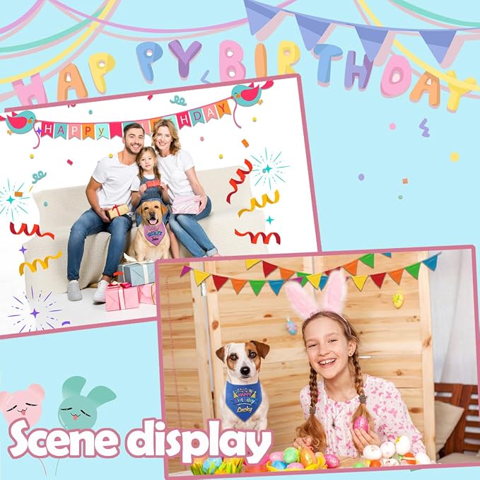 Personalized Dog Birthday Bandana, Happy Birthday Scarf - Image 6