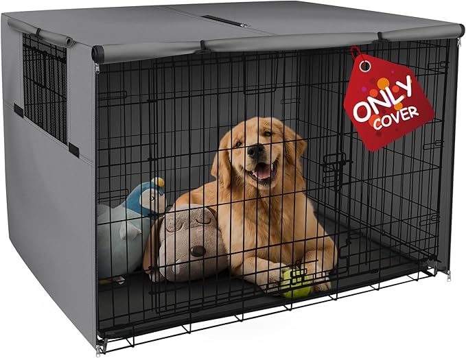 Explore Land Dog Crate Cover Heavy Duty Polyester Pet Kennel Sunshade Universal by ExploreLand
