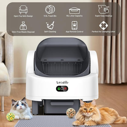 Automatic Cat Litter Box, Electric Large Open-Top Self Cleaning Litter Box - Image 9