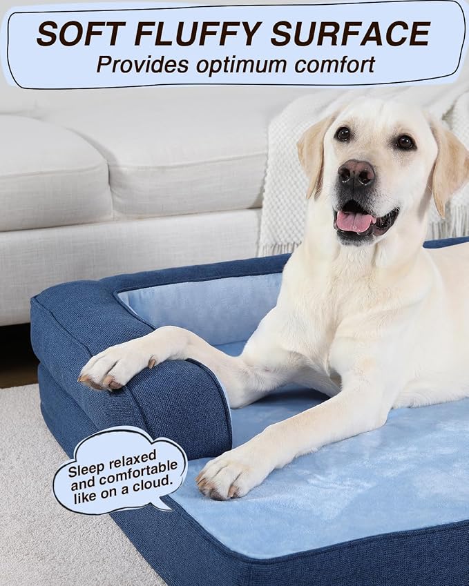 KSIIA Washable Dog Bed XL Senior Dog, Orthopedic Warm Soft Pet Sofa Waterproof - Image 6