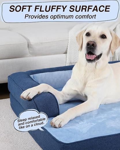 KSIIA Washable Dog Bed XL Senior Dog, Orthopedic Warm Soft Pet Sofa Waterproof - Image 6