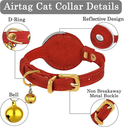 OOPSDOGGY Reflective Leather AirTag Cat Collar - Image 6