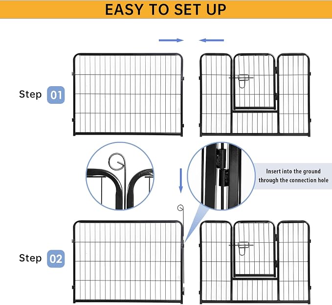 BestPet | Dog Playpen | 24 Inch, 24 Panels | Heavy Duty Metal Pet Exercise Pen - Image 6