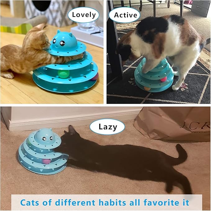 UPSKY Cat Toy Roller 3-Level Turntable Cat Toys Balls - Image 6