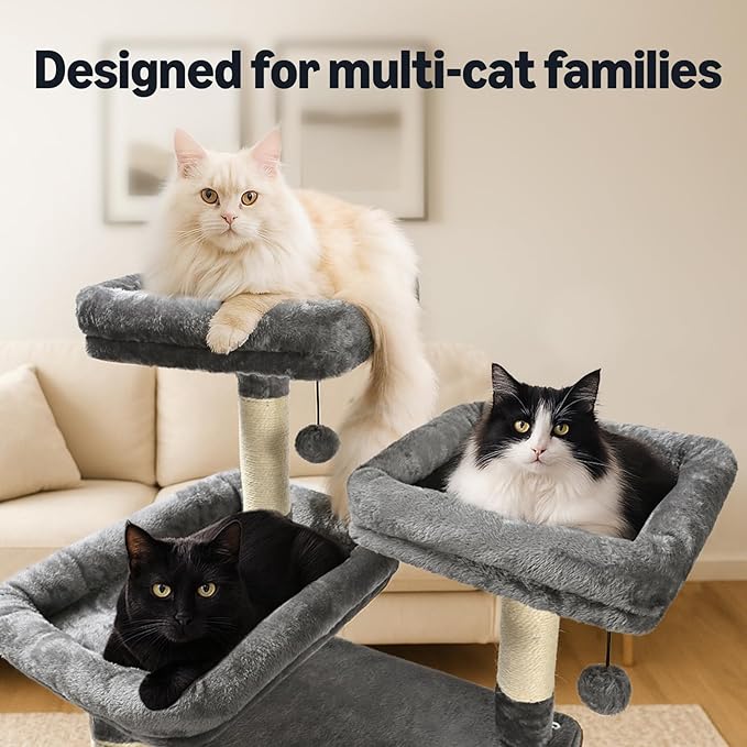 Amazon Basics Large Cat Tree Tower, 68 Inches - Image 3