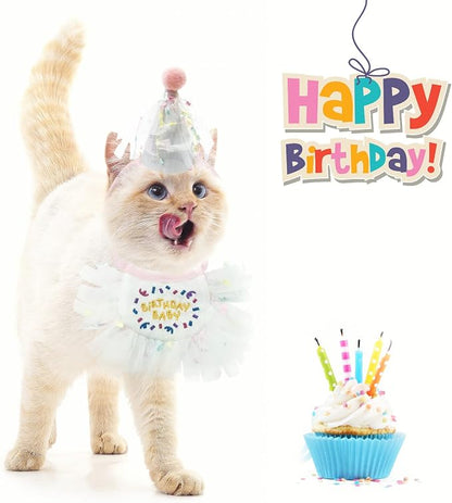 2 PCS Cat Doggy Party Hat & Bib Set - Image 2