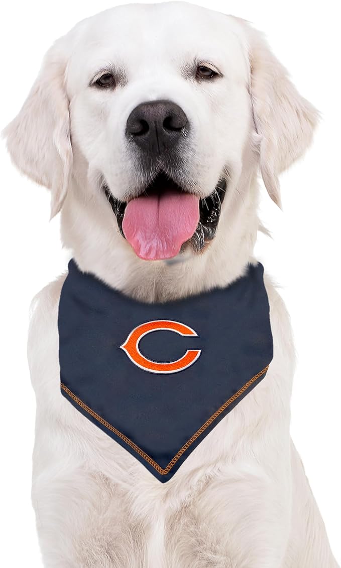 NFL Chicago Bears TIE Bandana, Small/Medium. Dog Bandana Scarf Bib - Image 5