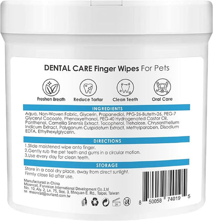Mooncat Dental Finger Wipes for Dogs & Cats - Image 2