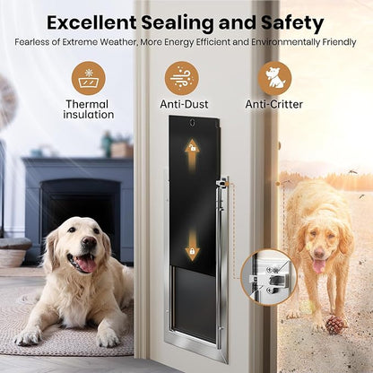 Dog Door All Aluminum Medium, Doggy Doggie Cat Door, Heavy Duty Pet Door - Image 4