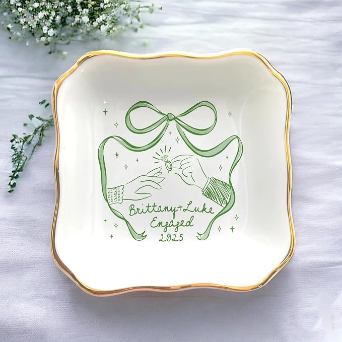 Custom Engaged Ring Dish - Image 5