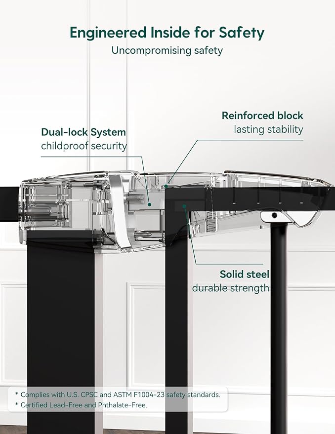 Babelio Baby Gate for Doorways and Stairs, PressGuard P7 Auto Close Dog Gate - Image 3