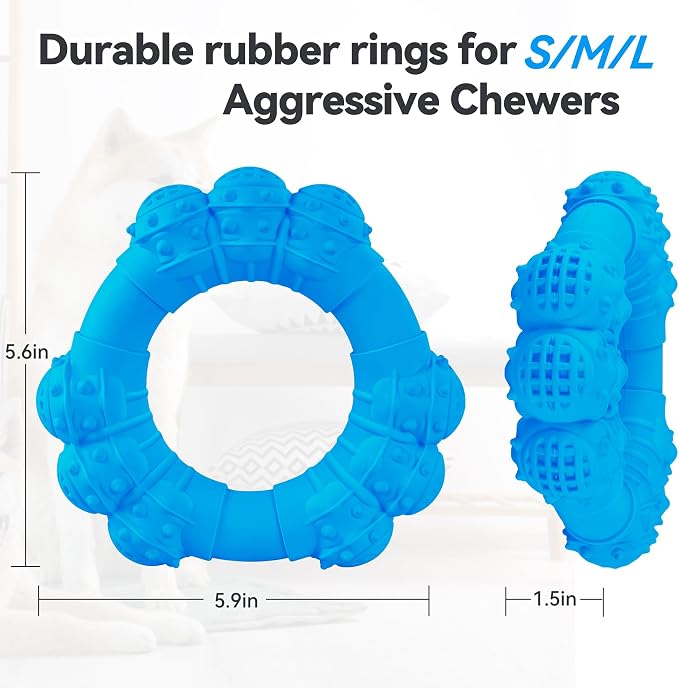 Indestructible Dog Chew Ring Toys - Image 2