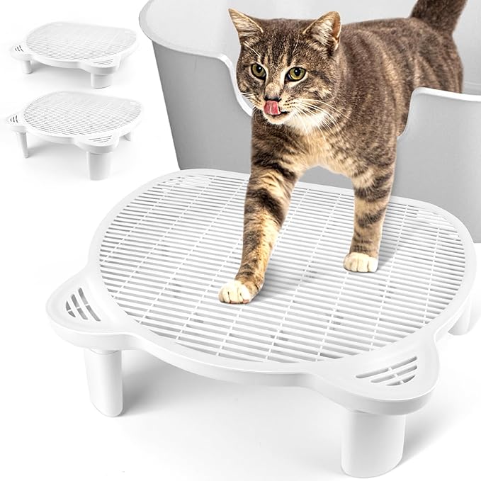 Adjustable Cat Ramp Litter Box Step Double Layer by Bartuke