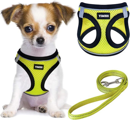YIMEIS Dog Harness and Leash Set, No Pull Soft Mesh Pet Harness, Reflective by YIMEIS
