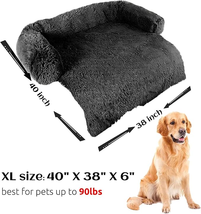 HachiKitty Dog Sofa Bed, Plush Couch Cover - Image 5