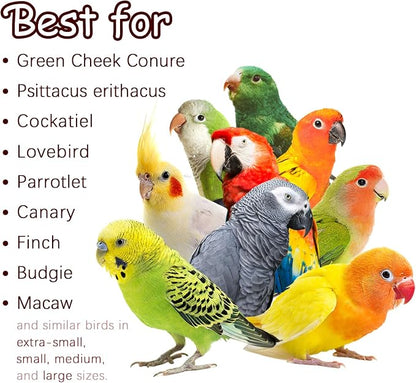 Nut Perch Stand with Interchangeable Materials – Natural, Safe Bird Playset - Image 6