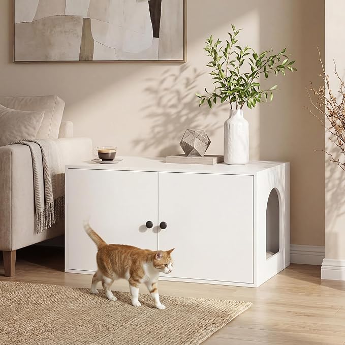HOOBRO Cat Litter Box Enclosure, Hidden Litter Box Furniture - Image 2