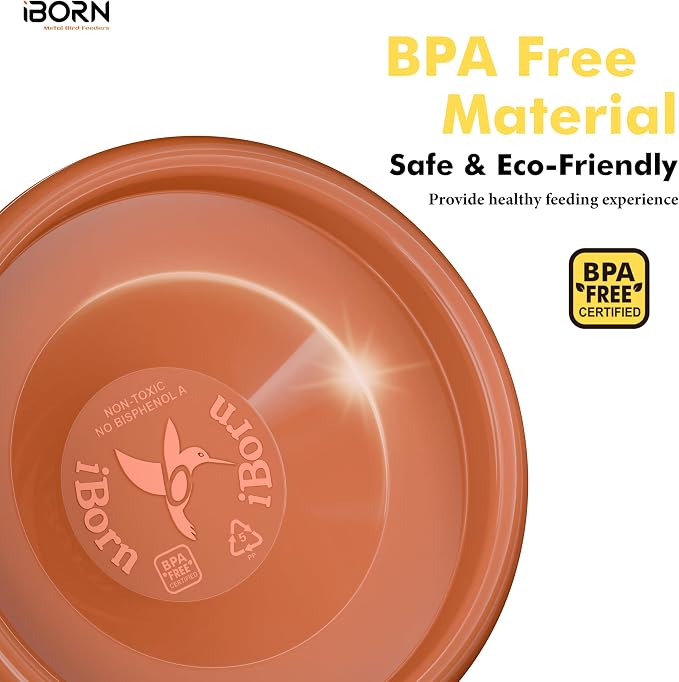 iBorn Bird Bath, Deck Mounted Bird Baths 12inch, Birdbath - Image 5