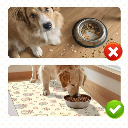 Cute Cat Pet Feeding Mat Adorable Kitten Food Placemat - Image 7