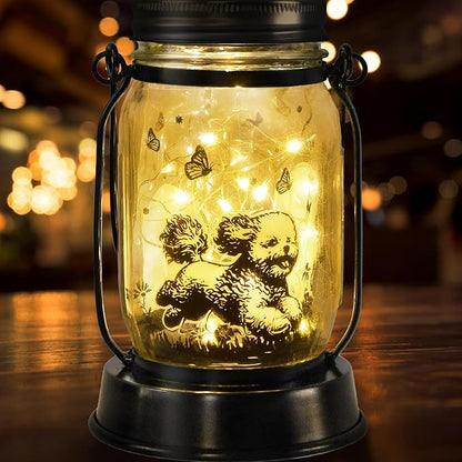 kyoryuger Bichon Dog Gifts for Women/Men Bichon Frise Solar Lanterns Birthday by kyoryuger