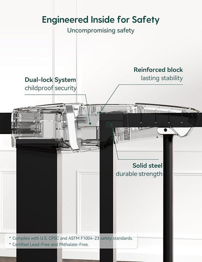 Babelio Extra Wide Baby/Dog Gate PressGuard P7, 29-55" Auto Close - Image 3