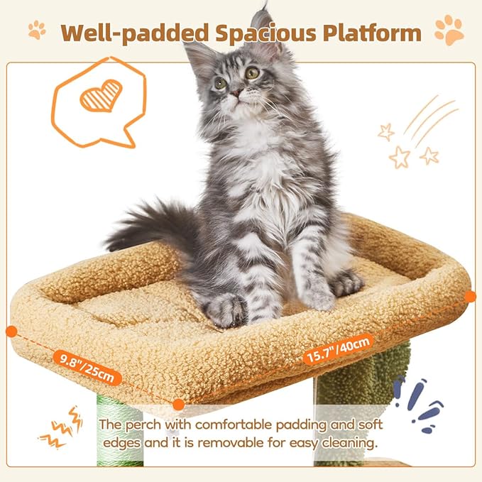 Taoqimiao Cat Tree, 38.5-Inch Cat Tower - Image 5