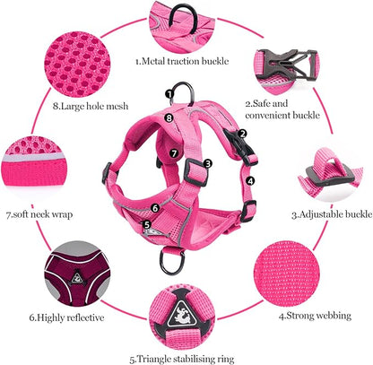 Wanheart Summer cat Chest Harness and Leash, Anti-Escape Adjustable Soft mesh - Image 4