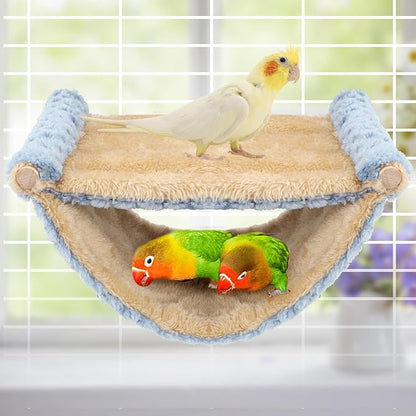 BWOGUE Winter Warm Bird Nest Bed Hanging Hammock Snuggle Hut Parrot House Tent - Image 7