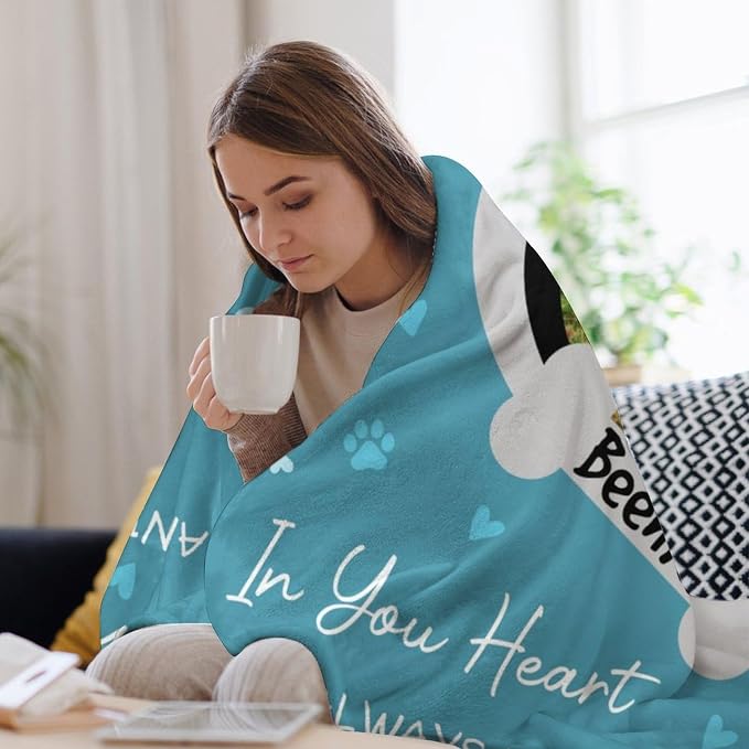 Personalized Paw Print Dog Blanket - Image 4