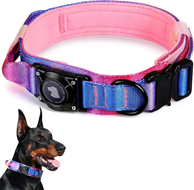 2026 Upgrade Waterproof AirTag Dog Collar, Military Tactical Dog Collar by ODOKELE