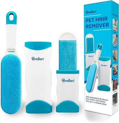 Pet Hair Remover for Clothes: Reusable Dog Cat Fur Lint Removal Brush for by Brellavi