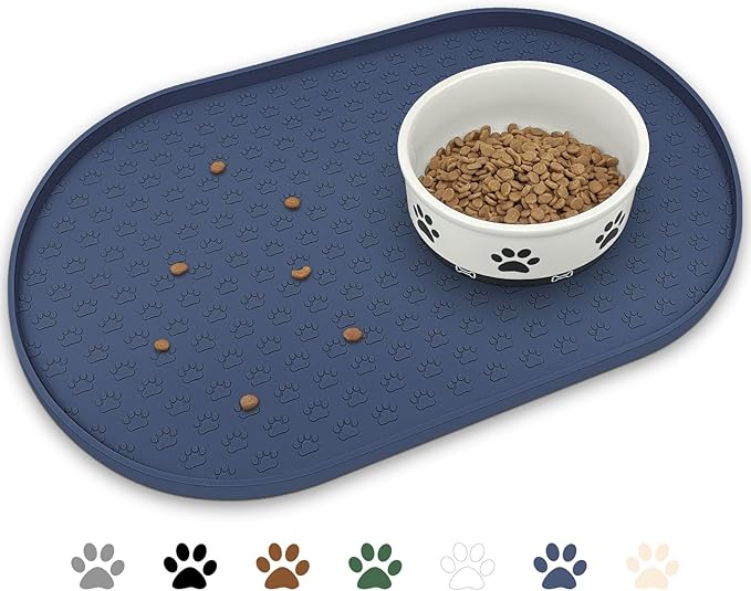 KPWACD Pet Feeding Mat for Dogs and Cats, Silicone Dog Placemat Non-Slip by KPWACD