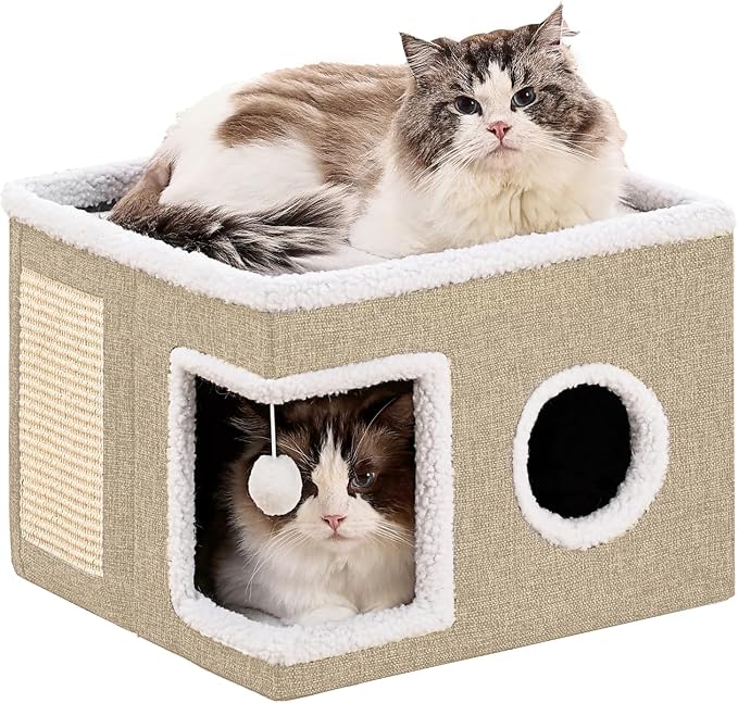 Cat Beds for Indoor Cats Houses, Large Cat Cave by Unknown