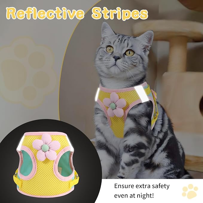 Cat Harness and Leash Set for Walking Escape Proof, Adjustable Kitten Harness - Image 5