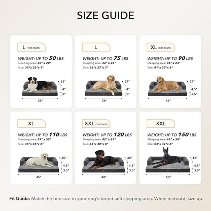 Orthopedic Dog Beds for Extra Large Dogs, Waterproof Egg Crate Foam XL Dog Bed - Image 5