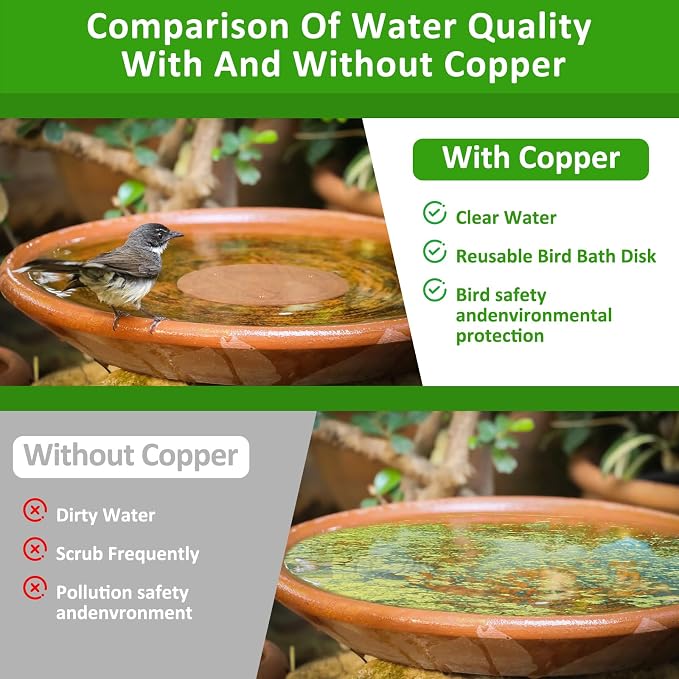 Bird Bath Copper Disk, 0.6mm Thick 99.99% Pure Copper Purification Disk - Image 4
