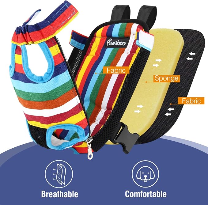 Pawaboo Pet Carrier Backpack, Adjustable Pet Front Cat Dog Carrier Backpack - Image 5