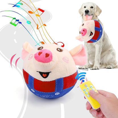 BABORUI Remote Control Interactive Dog Toys Pig, Jumping Squeaky Dog Toys by BABORUI
