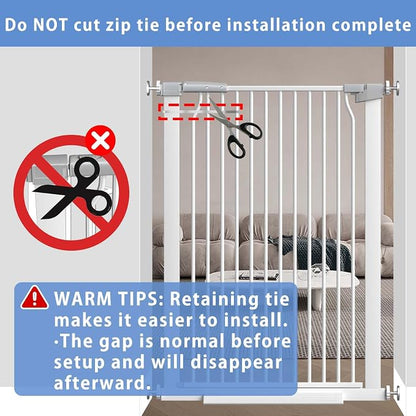 65.7"-72.2" Extra Wide Baby Gate, 40.5" Tall Dog Gate Indoor, Walk Through Pet - Image 6