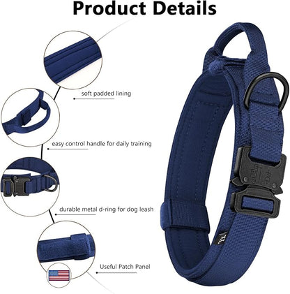 DAGANXI Tactical Dog Collar, Adjustable Military Training Nylon Dog Collar - Image 3