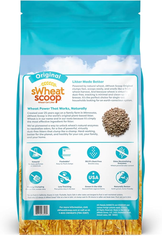 sWheat Scoop Natural Wheat Cat Litter, Fast Clumping - Image 2