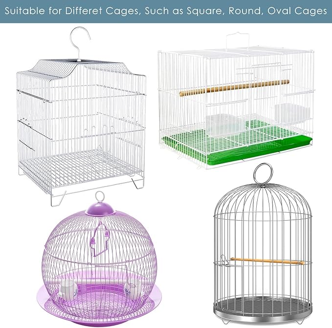 Bissap 2 PCS Bird Cage Seed Catcher, 59-90'' Universal Birdcage Net Nylon - Image 7
