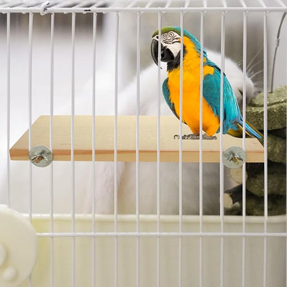 4 Pack Bird Perch Stand 12.4×5.3 Inch Parrot Wood Platform Rectangle Wood Perch - Image 5