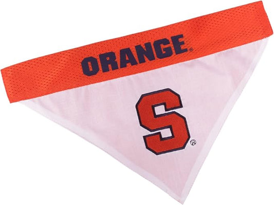 Pets First Collegiate Pet Accessories, Reversible Bandana, Syracuse Orange by PETSFIRST